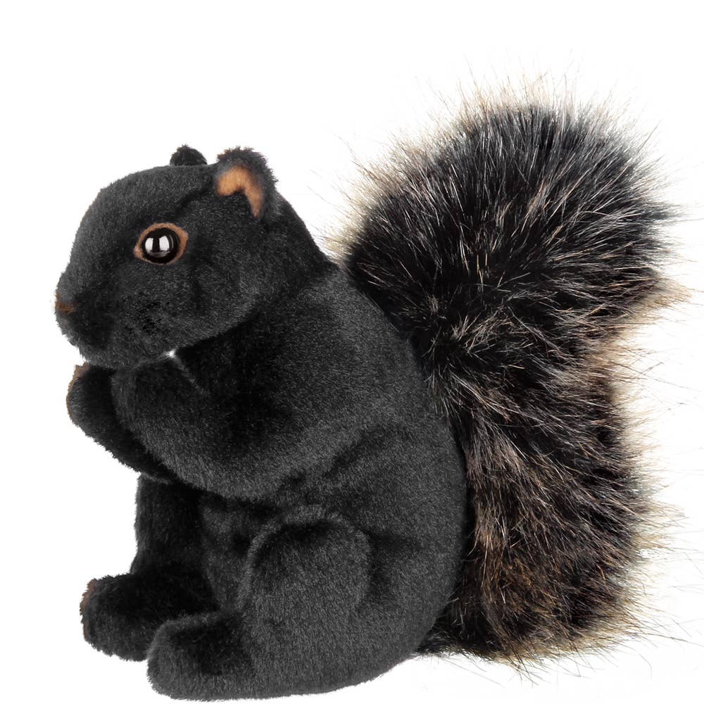 Black Plush Squirrel Realistic and Cute!