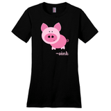 Pig Lover'S T-Cute Lady'S Pig Shirt "Signed Oink"