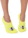 Fuzzy Bee Slipper Socks with Grips