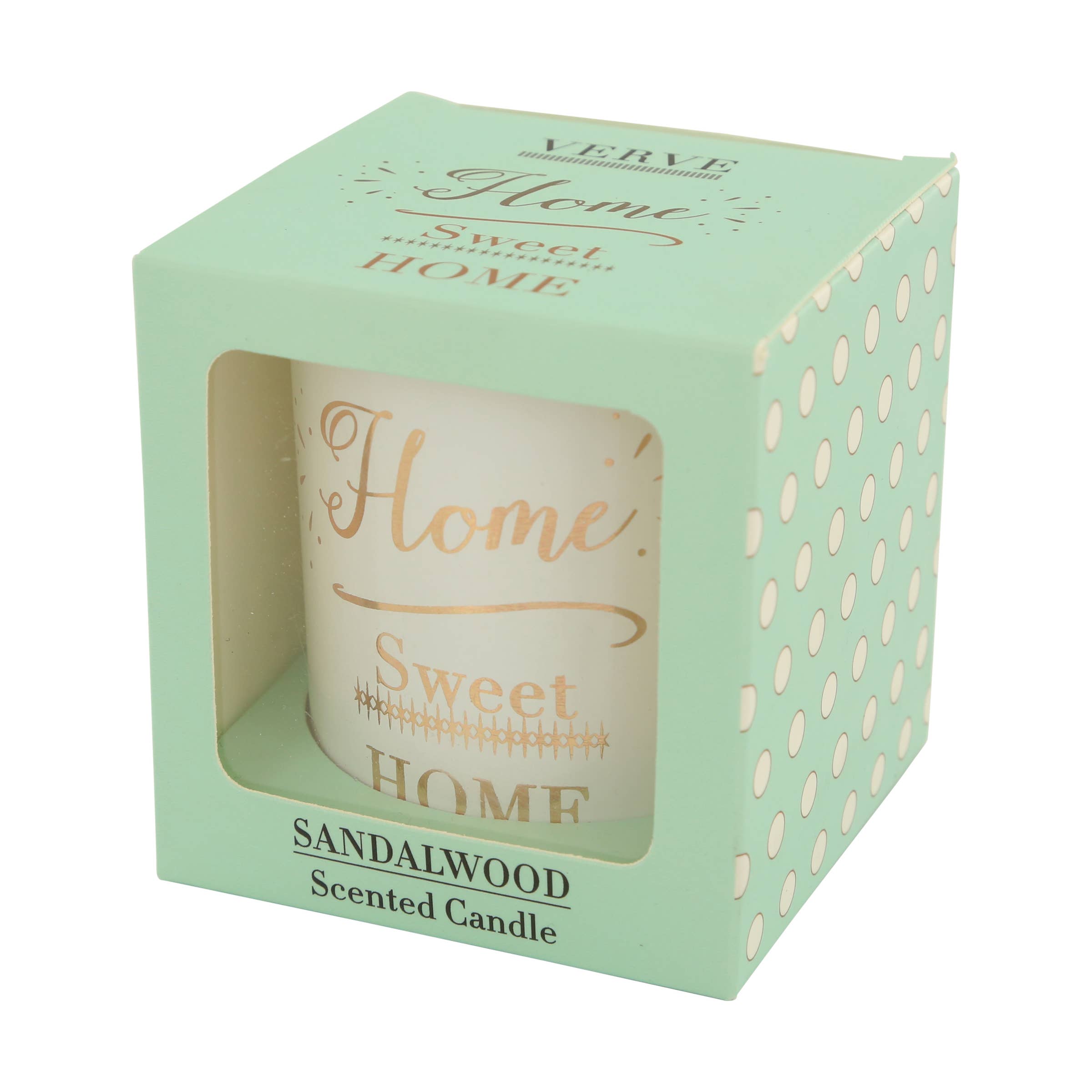 HOME SWEET HOME SANDLEWOOD CANDLE IN BOX by Verve