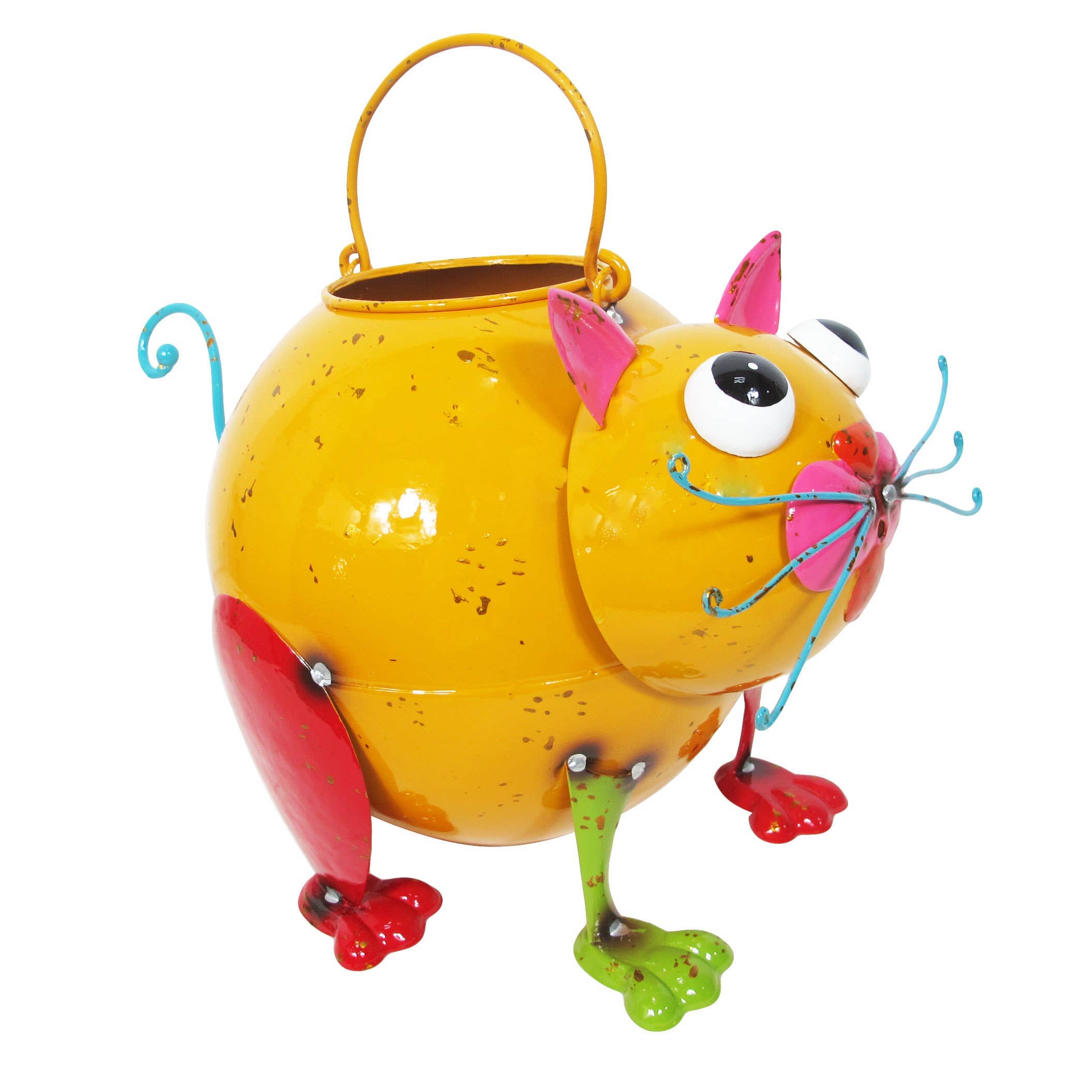 Cat Watering Can-Continental Art Center - Colorful Enameled Metal - The Pink Pigs, A Compassionate Boutique
