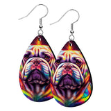 British Bulldog Earrings - Cute Dog Earrings - Graphic Earrings
