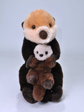 Sea Otter Realistic Plush Eco-Friendly Mom & Baby 12"