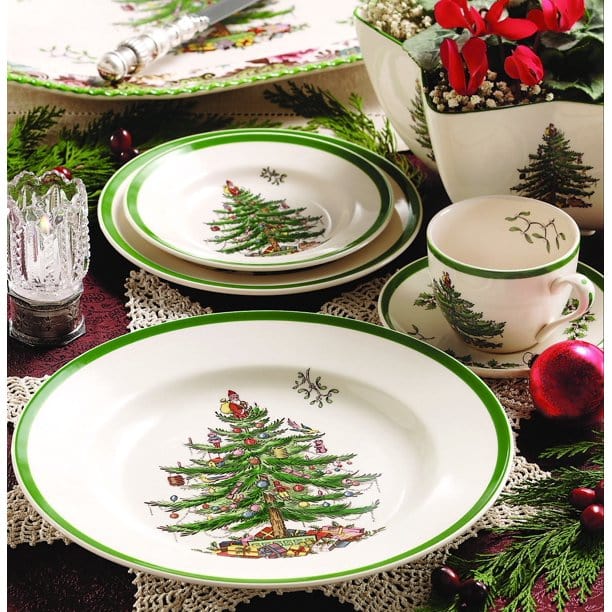 Spode Christmas Tree S/4 Soup Plates
