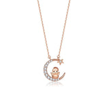 Chinese Zodiac Animal Necklaces Rose Gold Plated Sterling Silver - The Pink Pigs, A Compassionate Boutique