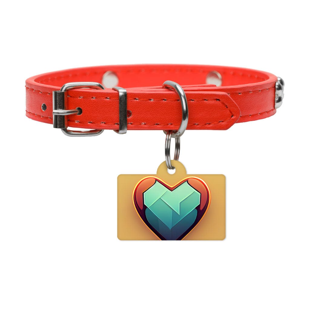 Video Game Inspired Pet ID Tag - Heart Pet Tag - Icon Pet ID Tag