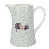 Ceramic Jug with Black and White Pig