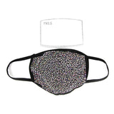 BLING Mask Diva Rhinestone Face Mask In Polyester Material
