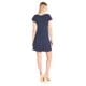 Kensie Womens Zip-Detail T-Shirt Dress (Navy Heather Combo, XL) *