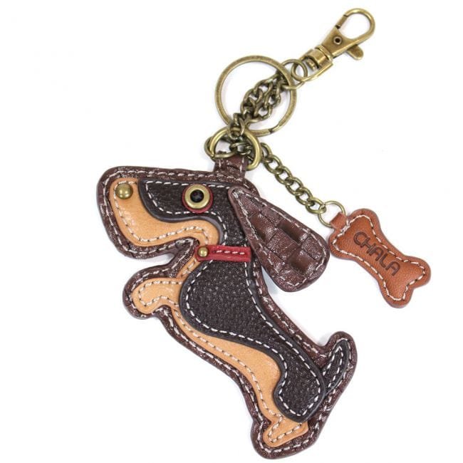 WIENER DOG KEYCHAIN/FOB-Dachshund Doxie Lovers - The Pink Pigs, Animal Lover's Boutique