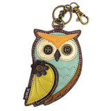 CHALA - OWL- KEY FOB/COIN PURSE - The Pink Pigs, A Compassionate Boutique