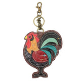 Chala Rooster Key FOB and Coin Purse Cute Little Rooster to Decorate Your Purse! - The Pink Pigs, A Compassionate Boutique