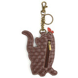 CHALA - SLIM CAT - KEYCHAIN/KEY FOB/COIN PURSE - The Pink Pigs, A Compassionate Boutique