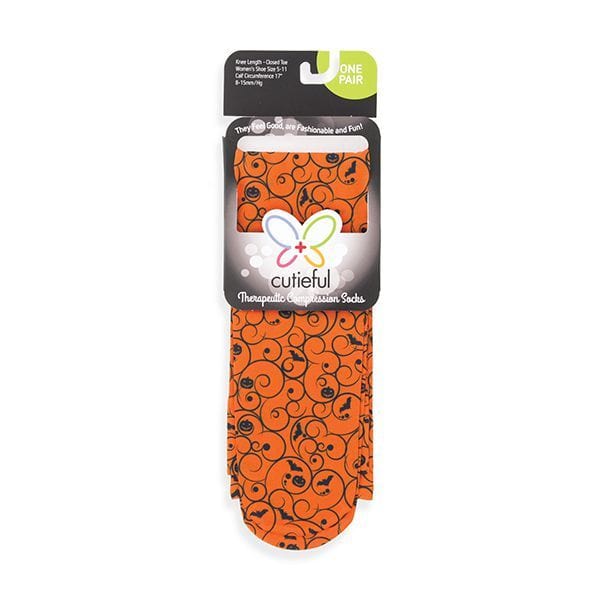 Women's Halloween Therapeutic Compression Socks - 2 Styles to Look Cute while helping rescued animals! - The Pink Pigs, A Compassionate Boutique