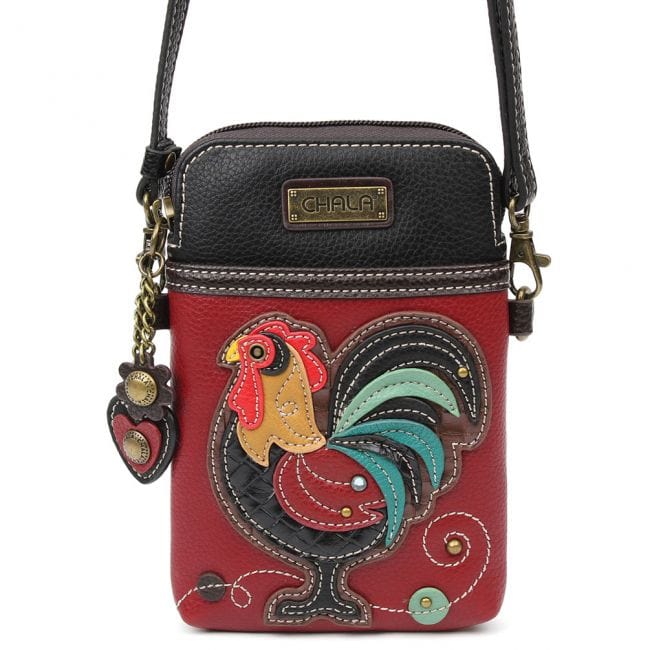 CHALA -ROOSTER - CELL PHONE XBODY PURSE - The Pink Pigs, A Compassionate Boutique