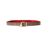 Lauren Ralph Lauren Stingray-Embossed Leather Belt - Red - Small