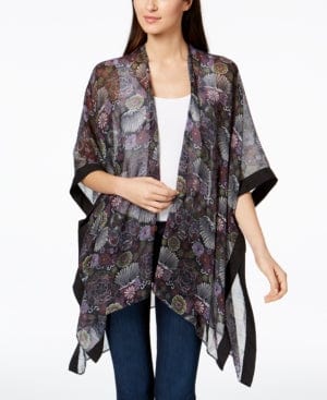 Steve Madden Floral-Print Cape - The Pink Pigs, A Compassionate Boutique