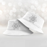 Snowflake Design Bucket Hat - Snowflake Hat - Christmas Bucket Hat
