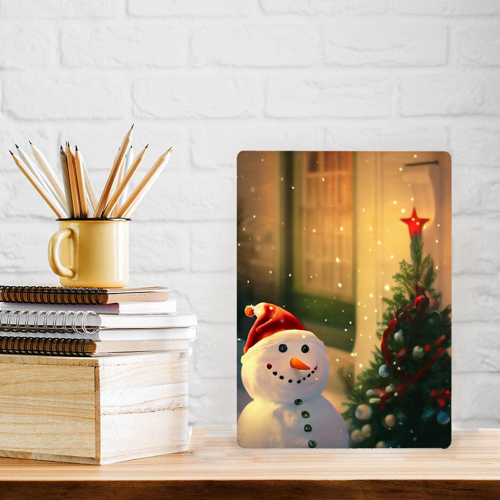 Christmas Snowman Metal Photo Prints - Beautiful Decor Pictures - Themed Decor Pictures