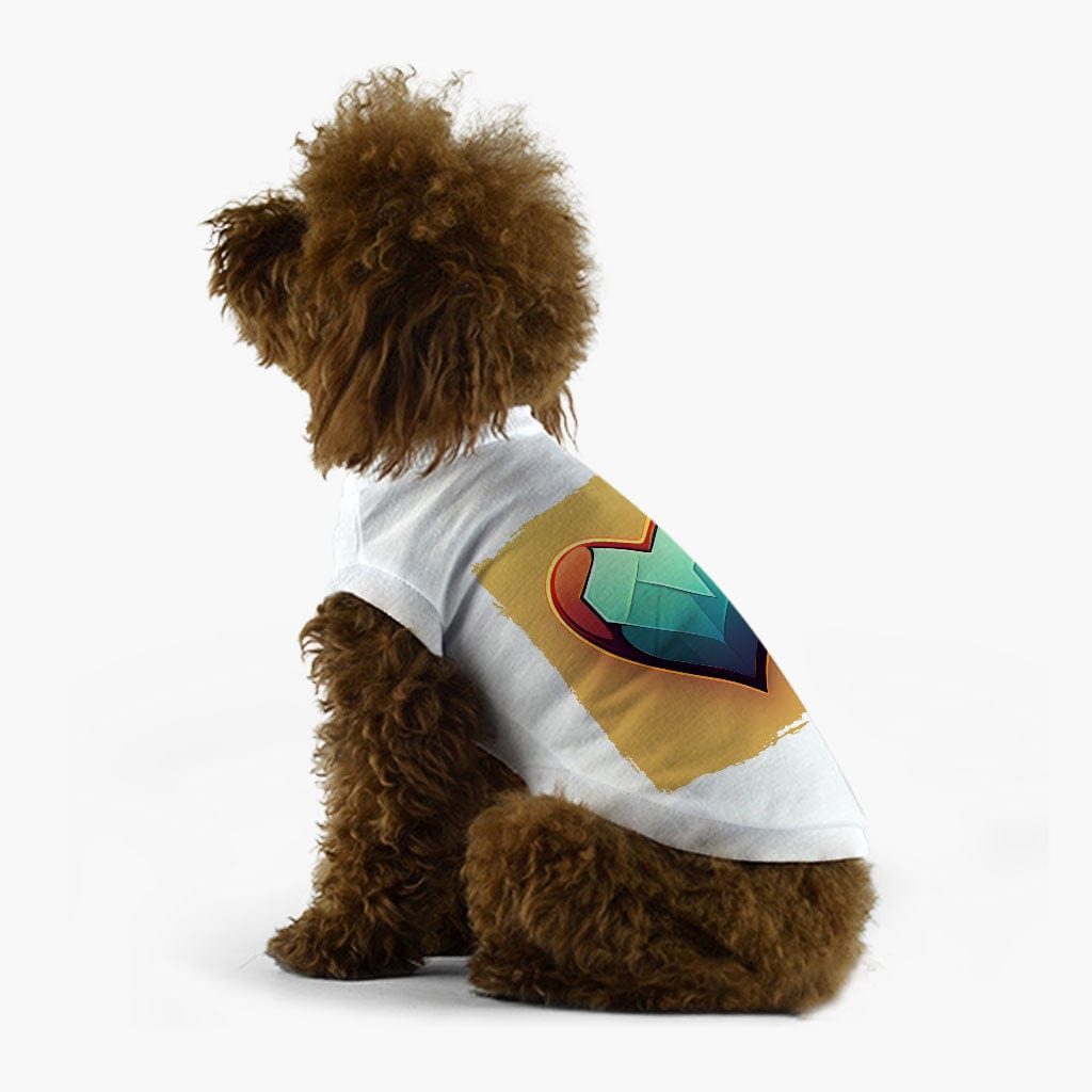 Video Game Inspired Dog T-Shirt - Heart Dog Shirt - Icon Dog Clothing
