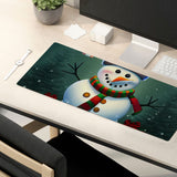 Funny Snowman Desk Mat - Graphic Desk Pad - Snow Laptop Desk Mat
