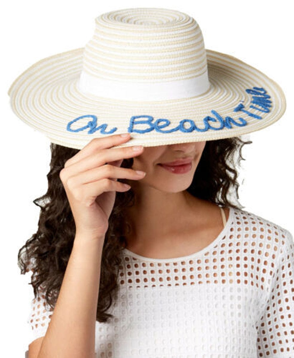 August Hat Company Womens on Beach Time Floppy Hat (White Natural, One Size)