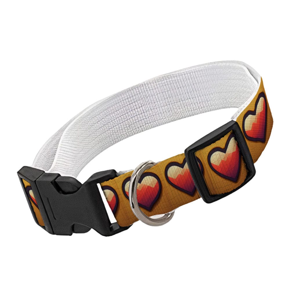 Video Game Heart Pet Collar - Icon Dog Collar - Graphic Dog Collar