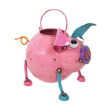 Metal Pink Pig Watering Can-Continental Art Center - Colorful Enameled