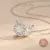 Elegant Round Flower Necklace in Fine 925 Sterling Silver with CZ