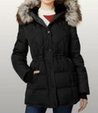 BCBGeneration Faux-Fur-Trim Hooded Puffer Coat Sz Small
