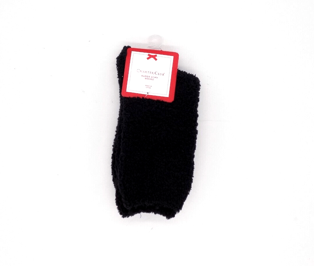 Super Soft Cozy Black Socks - Charter Club