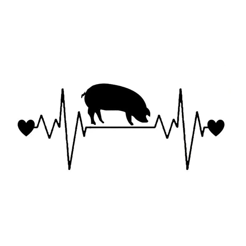 Pig Lover Bumper Stickers Heartbeats for Piggies!