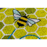 Busy Bee Honeycomb Coir Welcome Mat, Entry Way Rug So Cute! - The Pink Pigs, A Compassionate Boutique