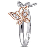 Butterfly Rings in Sterling Silver with CZ Beautiful! - The Pink Pigs, A Compassionate Boutique