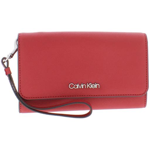 Calvin Klein Womens Faux Leather Organizational Wristlet Wallet Red - The Pink Pigs, A Compassionate Boutique