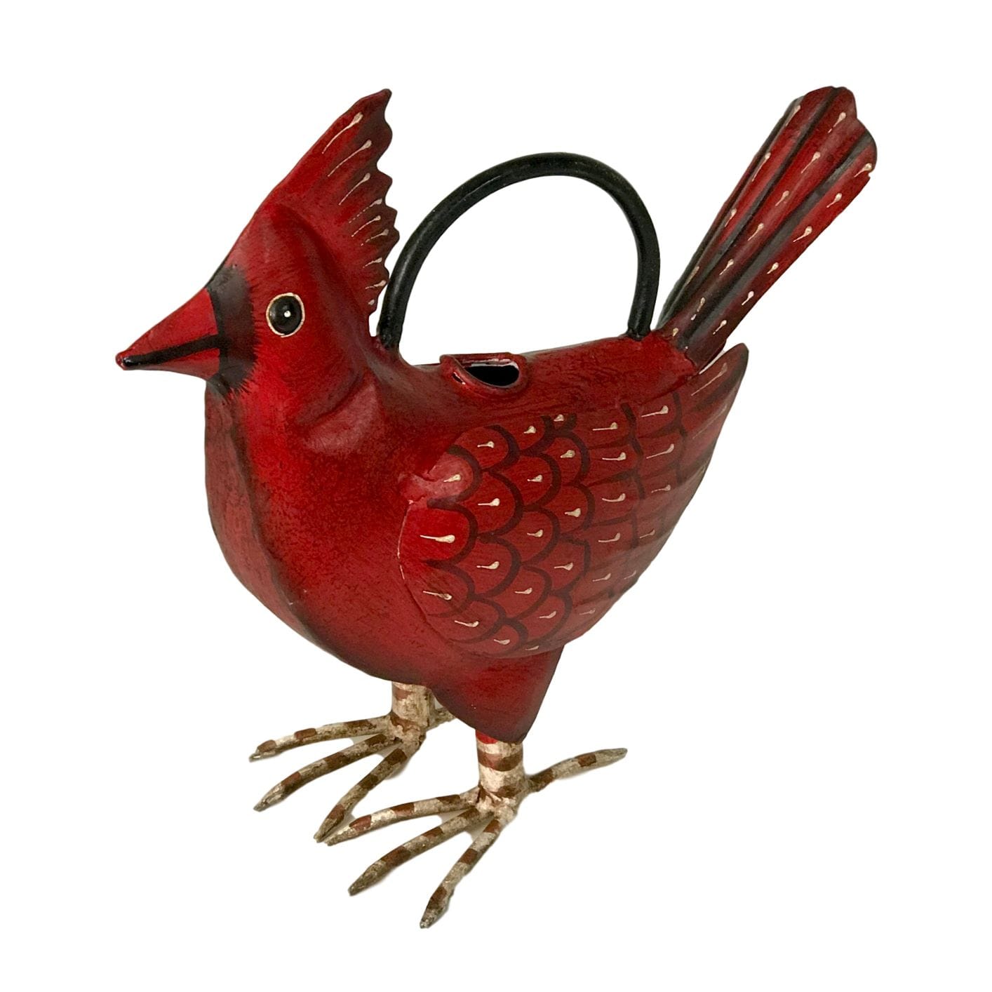 Cathy the Cardinal Metal Art Watering Can - The Pink Pigs, A Compassionate Boutique