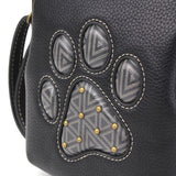 Chala Black UNI-Cellphone Crossbody Paw Print NEW DESIGN! - The Pink Pigs, Animal Lover's Boutique