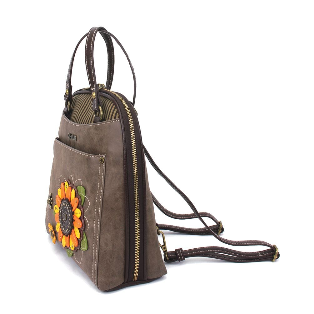 Convertible Backpack-Purse by Chala-Paw, Sunflower, Dragonfly
