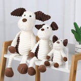 Corduroy Piggy & Puppy Plush Animals with Dangly Legs