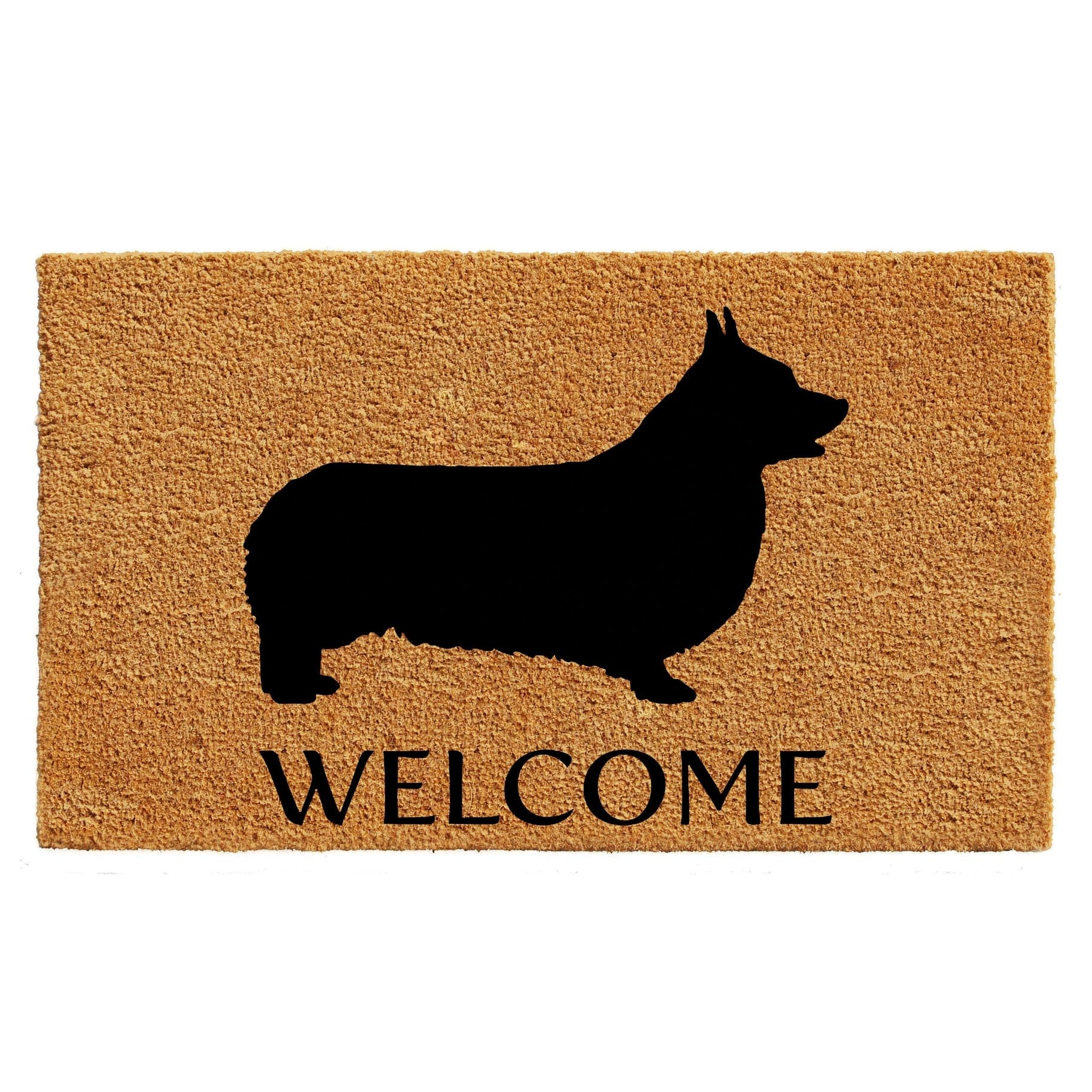 Pembroke Welsh Corgi Coir Welcome Mat Made in the USA - The Pink Pigs, A Compassionate Boutique