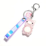 Crackled Acrylic Pig KeyChain, Lights Up! Super Cute for Kids - The Pink Pigs, A Compassionate Boutique