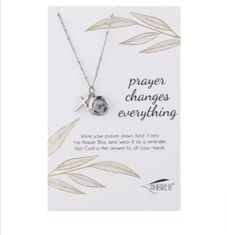 Alexa's Angels Cross Prayer Locket Necklace Inspirational Gift