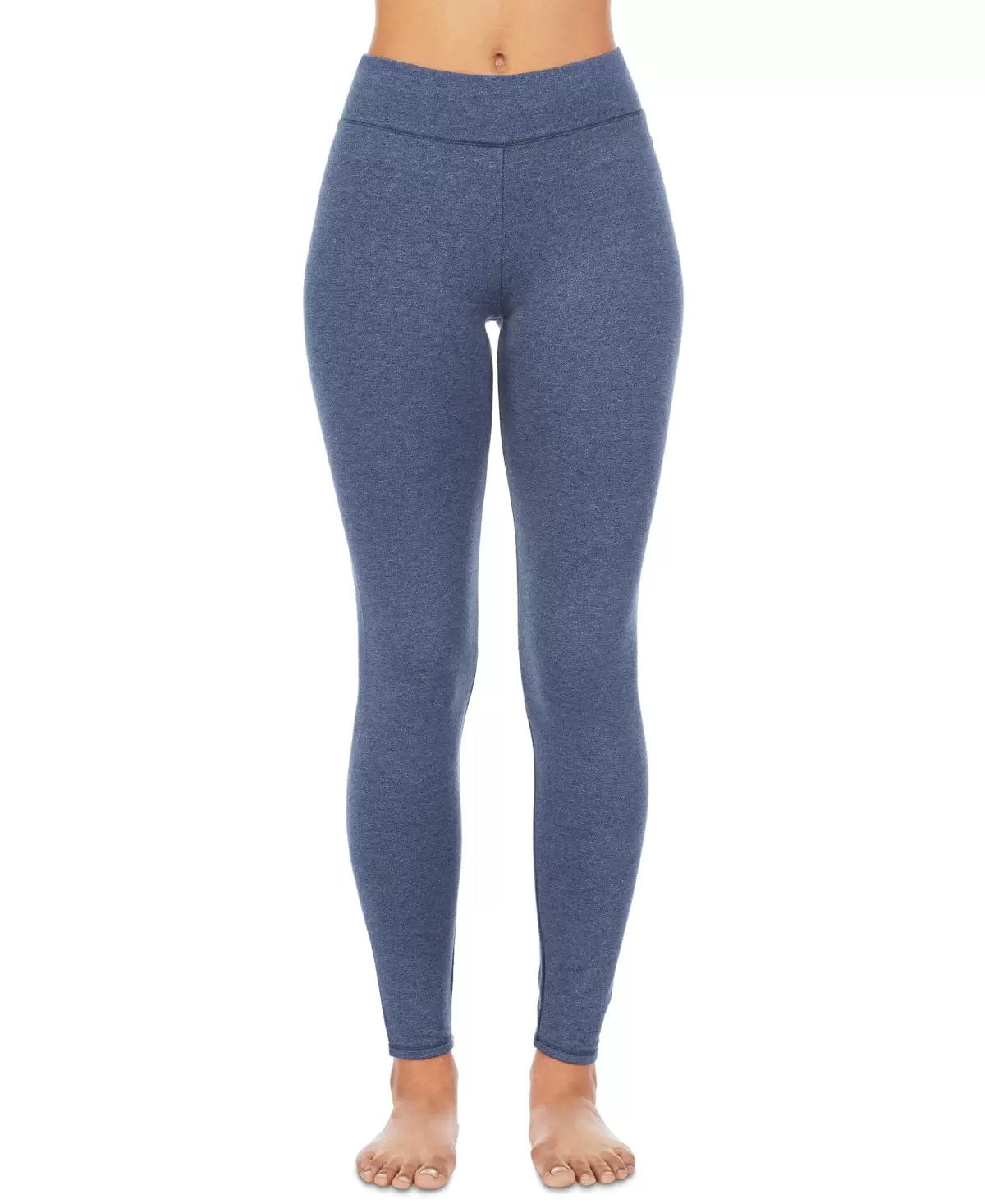 Cuddl Duds Ultra Cozy Mid Rise Leggings - Charcoal Heather, Blue