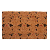 Love Cats Coir Welcome Mat Handmade Cute Kitty Faces Welcome You Home!