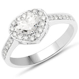 Heart Shaped Genuine Diamond Ring Fine Quality 14K White Gold-Exquisite!