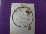 Disney Stainless Steel Adjustable Bangle Bracelets-Snowflake and LOVE - The Pink Pigs, A Compassionate Boutique