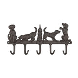 Dogs Wall Hook Solid Cast Iron-Beautifully Made Home for Keys & Leashes