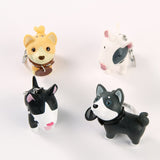 Dog Keychain 4 Types, Black and White Bull Terriers and Mutt Doggy - The Pink Pigs, A Compassionate Boutique