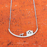 Pet Lover's Picks: Dogs and Cats Stainless Steel Made in the USA Bar Necklaces - The Pink Pigs, A Compassionate Boutique