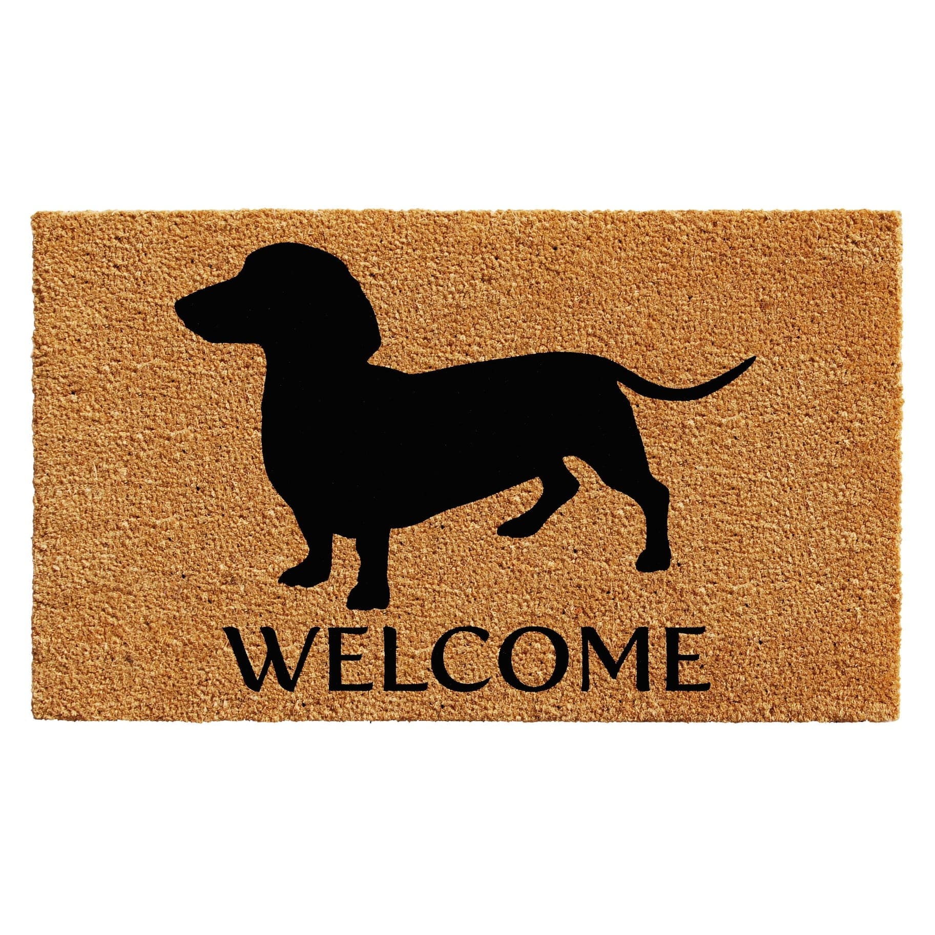 Dachshund Coir Welcome Mat Made in the USA - The Pink Pigs, A Compassionate Boutique